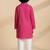 Pink plain cotton kurta set
