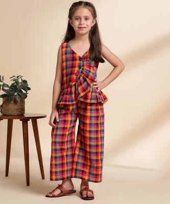 Multicolor printed cotton co ord set 1