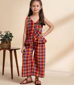 Multicolor printed cotton co ord set