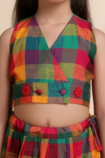 Multicolor printed cotton co ord set