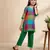 Multicolor printed cotton kurta set