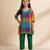 Multicolor printed cotton kurta set