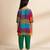 Multicolor printed cotton kurta set