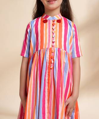 Multicolor printed cotton kurta set 5