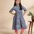 Blue printed cotton kurta set