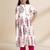 White printed cotton kurta set