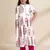 White printed cotton kurta set