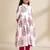 White printed cotton kurta set