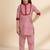 Red Stripes printed cotton kurta set