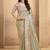 silver zari tissue sequince embroidery with swarovski work designer saree