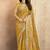 golden kanjivaram zari silk blend sequince & aari work with stone designer saree