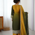 Chinon Silk Green-Yellow Ombre Sharara Suit with Dupatta
