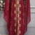  Maroon Moroccan Style Embroidered Stitched Kaftan with Heavy Golden Work & Dupatta