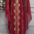  Maroon Moroccan Style Embroidered Stitched Kaftan with Heavy Golden Work & Dupatta