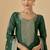 Green viscose silk jacquard wedding wear salwar suit