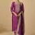 Purple viscose silk jacquard wedding wear salwar suit
