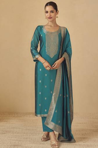 Rama viscose silk jacquard wedding wear salwar suit