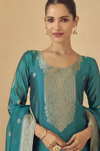 Rama viscose silk jacquard wedding wear salwar suit