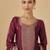 Maroon viscose silk jacquard wedding wear salwar suit