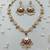 Golden plated semi-precious stone necklace set with kundan touch