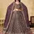 purple zari embroidered georgette lehenga set choli with dupatta