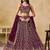 Purple Zari Embroidered Georgette Wedding Wear Lehenga Choli