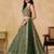 Green Zari Embroidered Georgette Mehendi Wear Lehenga Choli