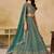 Green Zari Embroidered Georgette Wedding Wear Lehenga Choli