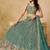Green Zari Embroidered Georgette Wedding Wear Lehenga Choli