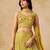 Yellow Zari Embroidered Georgette Haldi Wear Lehenga Choli