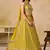 yellow zari embroidered georgette haldi lehenga set choli with dupatta