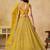 Yellow Zari Embroidered Georgette Haldi Wear Lehenga Choli