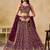 maroon zari embroidered georgette lehenga set choli with dupatta