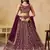 maroon zari embroidered georgette lehenga set choli with dupatta