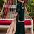 Green viscose velvet intricate thread & sequence with peral work top plazzo with dupatta