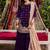 Purple viscose velvet intricate thread & sequence with peral work top plazzo with dupatta