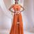 Orange embroidered crepe co ord set