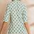White & blue color ethnic motifs printed mandarin collar tunic