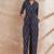 Blue color printed cotton basic jumpsuit