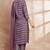 Purple color ethnic motifs printed regular pure cotton kurta with trousers & with dupatta
