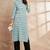 Blue color ethnic motifs printed straight pure cotton kurta