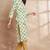 Green color floral printed straight pure cotton kurta