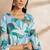 Multicolor color floral printed satin tunic with trouser