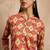 Multicolor color geometric printed sequinned asymmetric pathani kurta