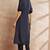 Black color regular kurta with trousers