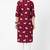 Maroon color v neck cotton kurta with pant set
