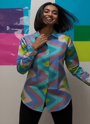 Multicolor color women cotton shirts 2