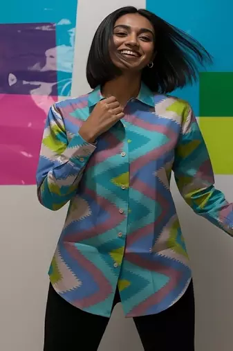 Multicolor color women cotton shirts