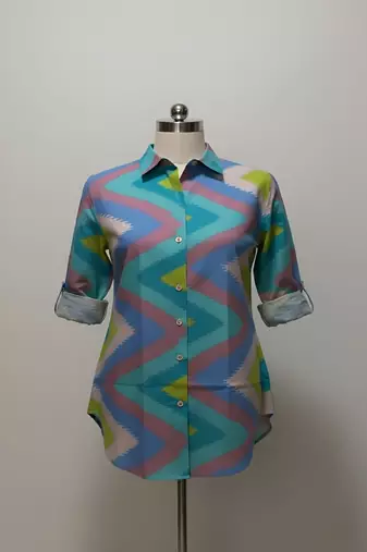 Multicolor color women cotton shirts