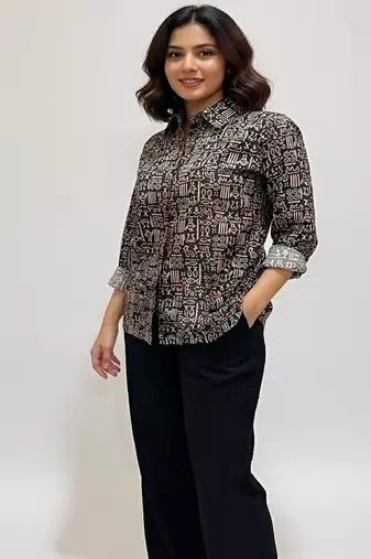 Red color women cotton shirts